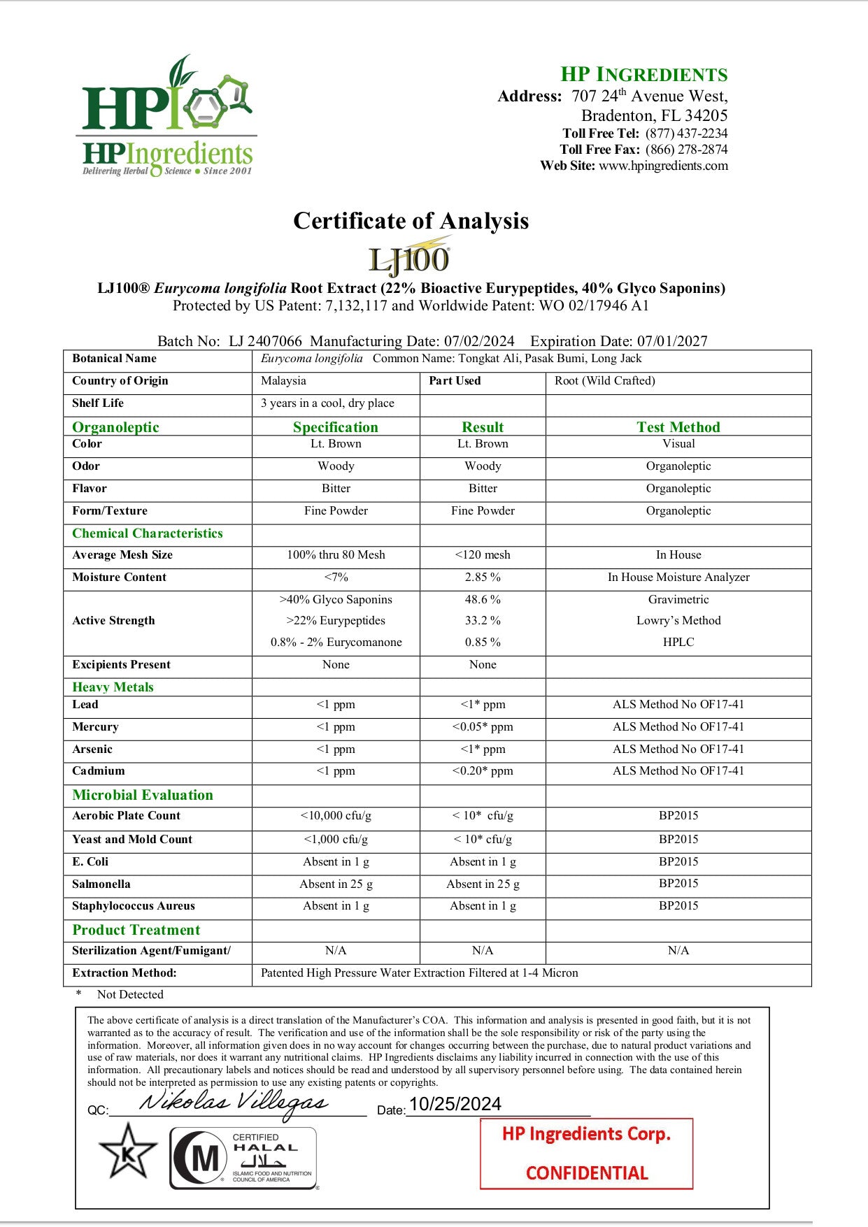 FreeTE – Heavy Metals Testing Evaluation Report